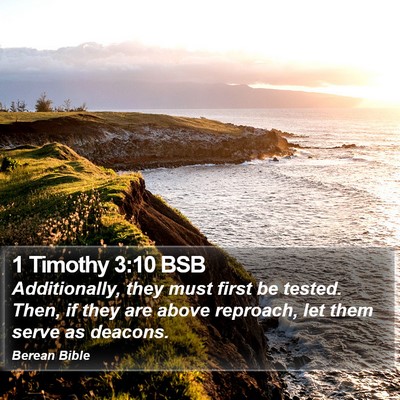 1 Timothy 3:10 BSB Bible Verse Image