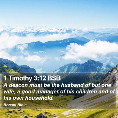 1 Timothy 3:12 BSB Bible Verse Image