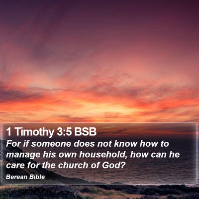 1 Timothy 3:5 BSB Bible Verse Image