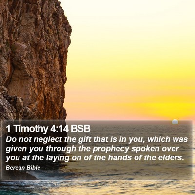 1 Timothy 4:14 BSB Bible Verse Image