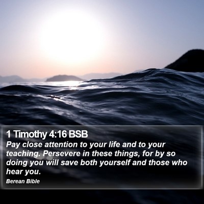 1 Timothy 4:16 BSB Bible Verse Image