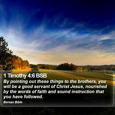 1 Timothy 4:6 BSB Bible Verse Image