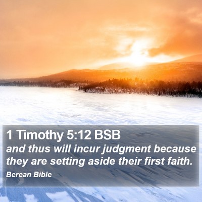 1 Timothy 5:12 BSB Bible Verse Image