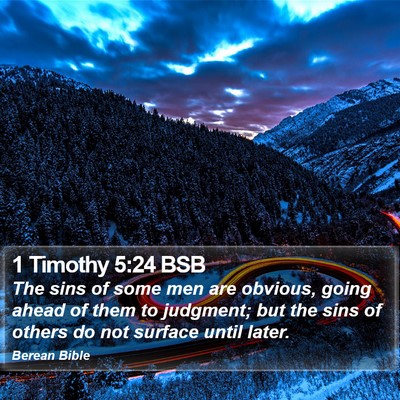 1 Timothy 5:24 BSB Bible Verse Image