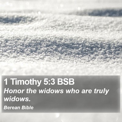 1 Timothy 5:3 BSB Bible Verse Image