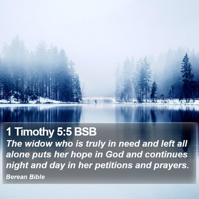 1 Timothy 5:5 BSB Bible Verse Image