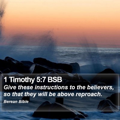 1 Timothy 5:7 BSB Bible Verse Image