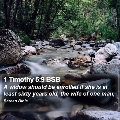 1 Timothy 5:9 BSB Bible Verse Image