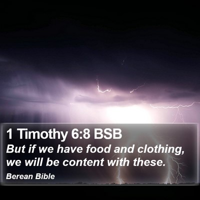 1 Timothy 6:8 BSB Bible Verse Image