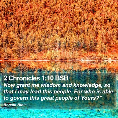 2 Chronicles 1:10 BSB Bible Verse Image