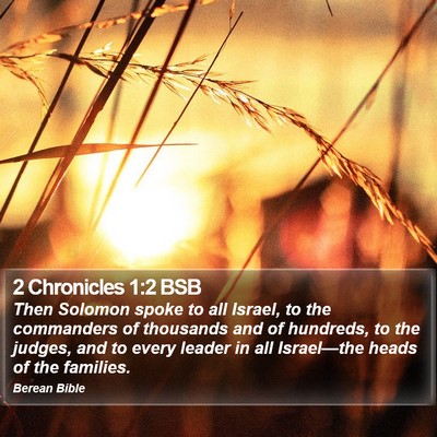 2 Chronicles 1:2 BSB Bible Verse Image