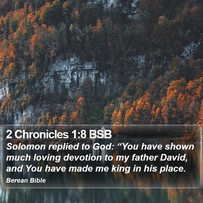 2 Chronicles 1:8 BSB Bible Verse Image