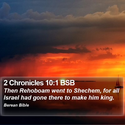 2 Chronicles 10:1 BSB Bible Verse Image