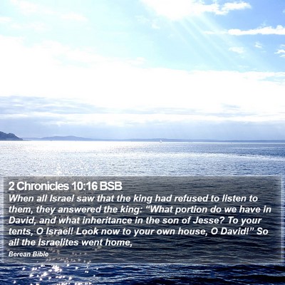 2 Chronicles 10:16 BSB Bible Verse Image