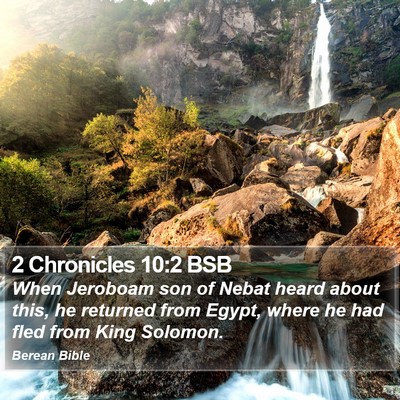 2 Chronicles 10:2 BSB Bible Verse Image