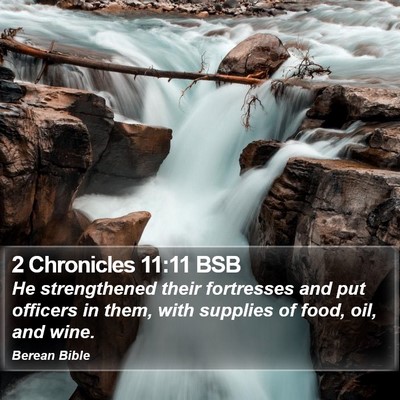 2 Chronicles 11:11 BSB Bible Verse Image
