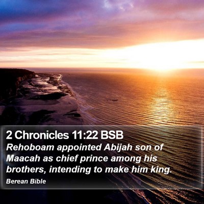 2 Chronicles 11:22 BSB Bible Verse Image