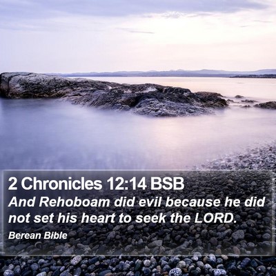 2 Chronicles 12:14 BSB Bible Verse Image