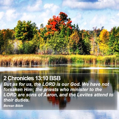 2 Chronicles 13:10 BSB Bible Verse Image