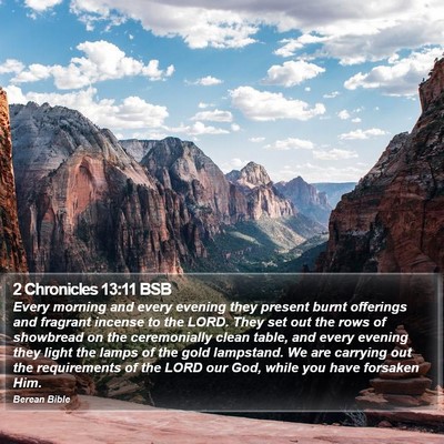 2 Chronicles 13:11 BSB Bible Verse Image
