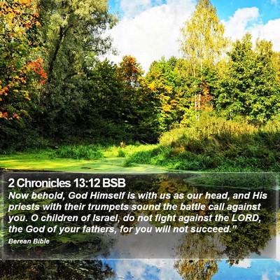 2 Chronicles 13:12 BSB Bible Verse Image