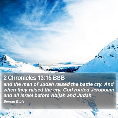 2 Chronicles 13:15 BSB Bible Verse Image