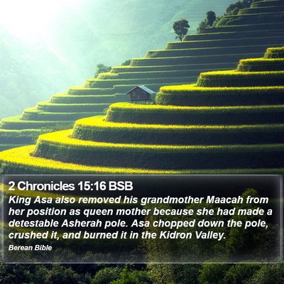 2 Chronicles 15:16 BSB Bible Verse Image