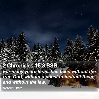 2 Chronicles 15:3 BSB Bible Verse Image