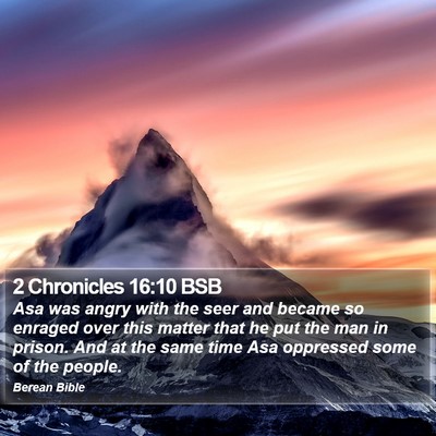2 Chronicles 16:10 BSB Bible Verse Image