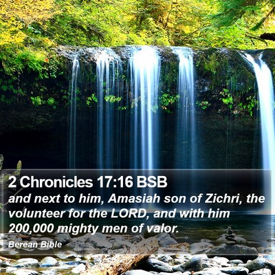 2 Chronicles 17:16 BSB Bible Verse Image