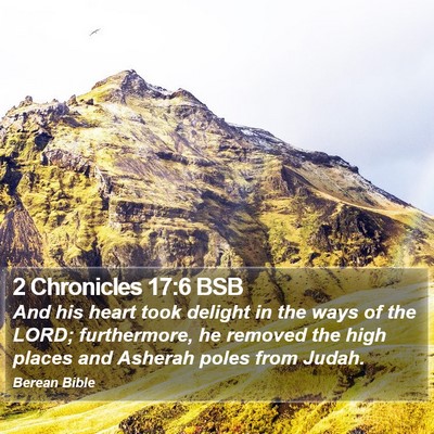 2 Chronicles 17:6 BSB Bible Verse Image