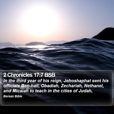 2 Chronicles 17:7 BSB Bible Verse Image