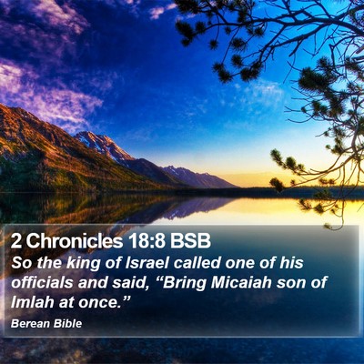 2 Chronicles 18:8 BSB Bible Verse Image