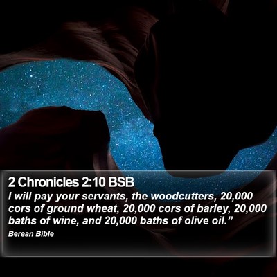 2 Chronicles 2:10 BSB Bible Verse Image