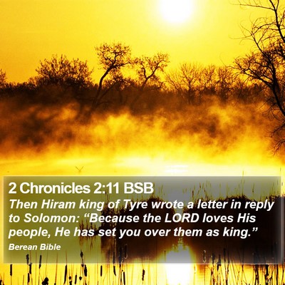 2 Chronicles 2:11 BSB Bible Verse Image