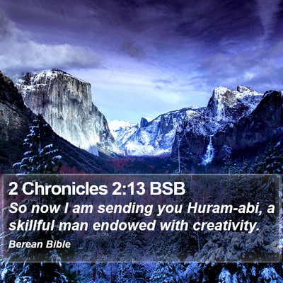2 Chronicles 2:13 BSB Bible Verse Image