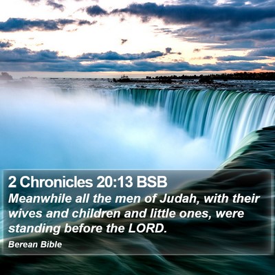 2 Chronicles 20:13 BSB Bible Verse Image