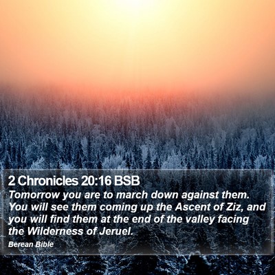 2 Chronicles 20:16 BSB Bible Verse Image