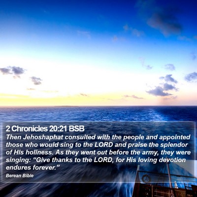 2 Chronicles 20:21 BSB Bible Verse Image