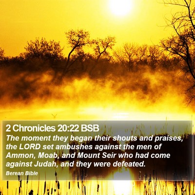 2 Chronicles 20:22 BSB Bible Verse Image