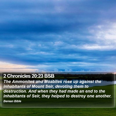 2 Chronicles 20:23 BSB Bible Verse Image