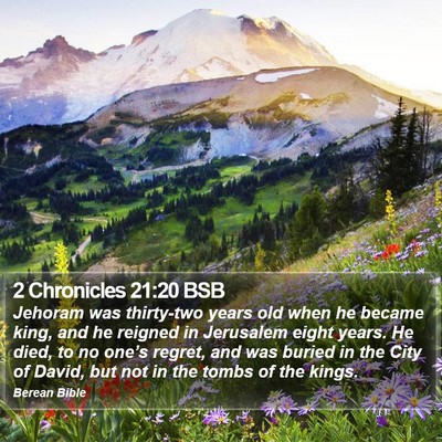 2 Chronicles 21:20 BSB Bible Verse Image