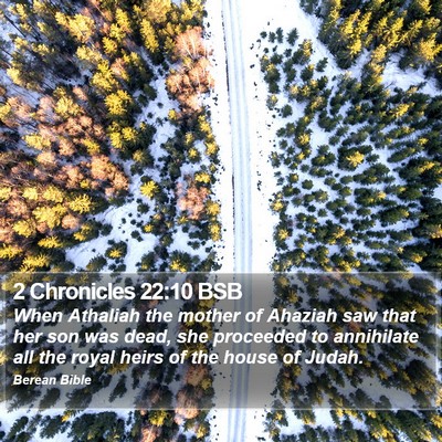 2 Chronicles 22:10 BSB Bible Verse Image