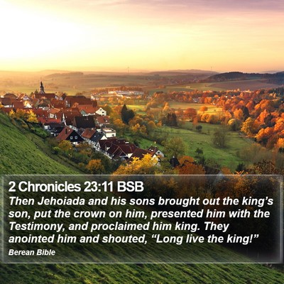 2 Chronicles 23:11 BSB Bible Verse Image