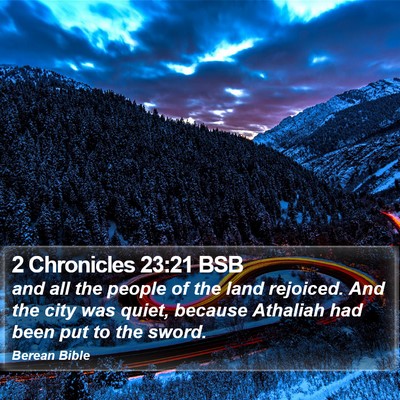 2 Chronicles 23:21 BSB Bible Verse Image