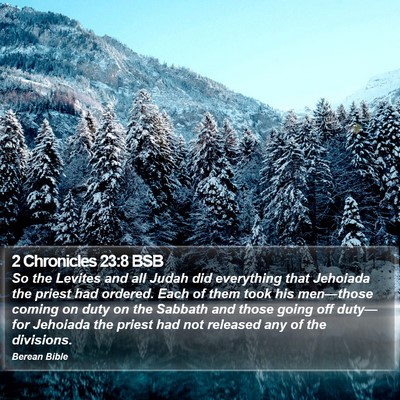 2 Chronicles 23:8 BSB Bible Verse Image