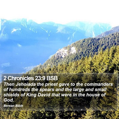 2 Chronicles 23:9 BSB Bible Verse Image