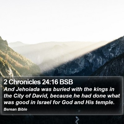 2 Chronicles 24:16 BSB Bible Verse Image