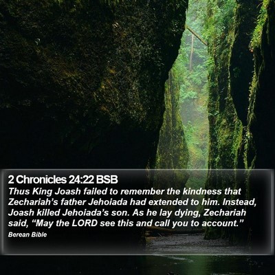 2 Chronicles 24:22 BSB Bible Verse Image
