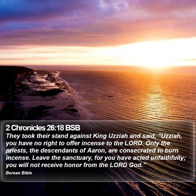 2 Chronicles 26:18 BSB Bible Verse Image